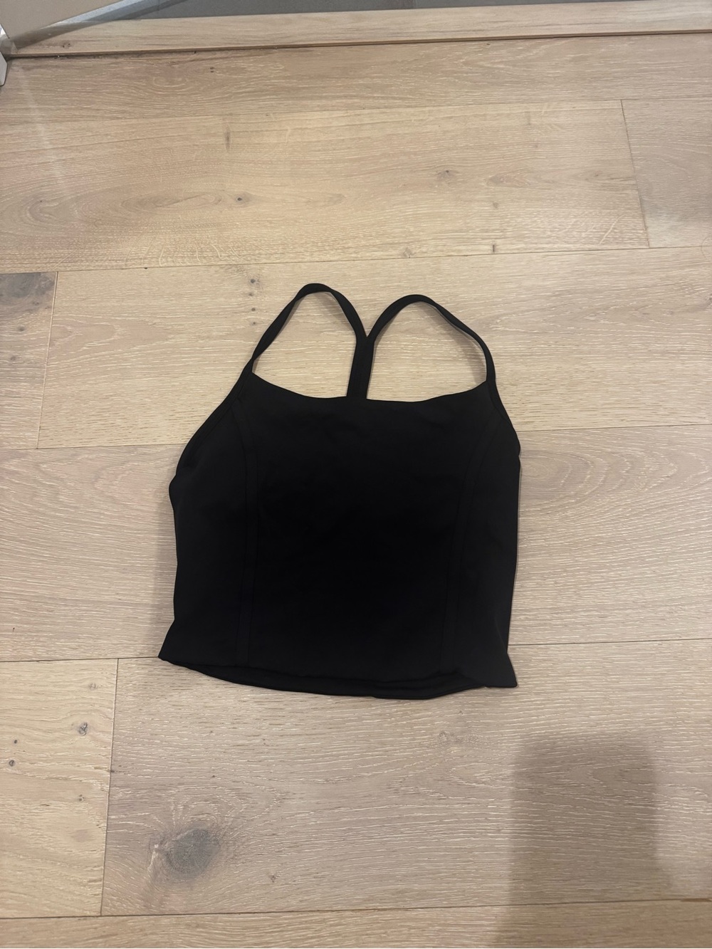 YPB Black Cropped Tank Top